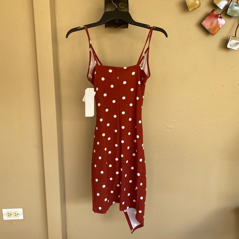 🆕Almost Famous Sleeveless Polka Dot Bodycon party Dress - Picture 8 of 8